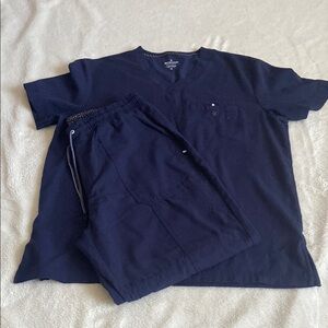 COPY - Navy Blue Scrub Set mens short pants